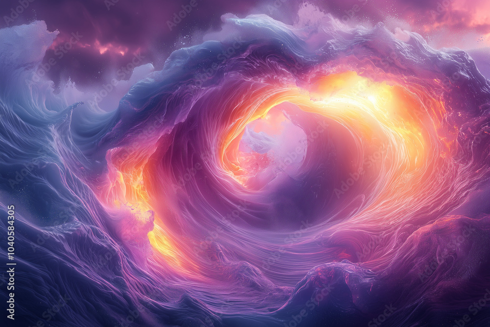 swirling cosmic vortex of purple and orange light flows in an abstract ethereal composition with dynamic textures and radiant energy swirling cosmic vortex of purple and orange light flows in an abstract ethereal composition with dynamic textures and radiant energy