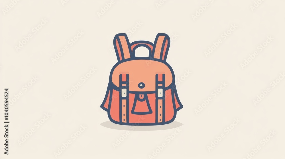 Obraz premium The design showcases a clean, minimalistic backpack, evoking a sense of adventure and the spirit of exploration in every journey. Generative AI