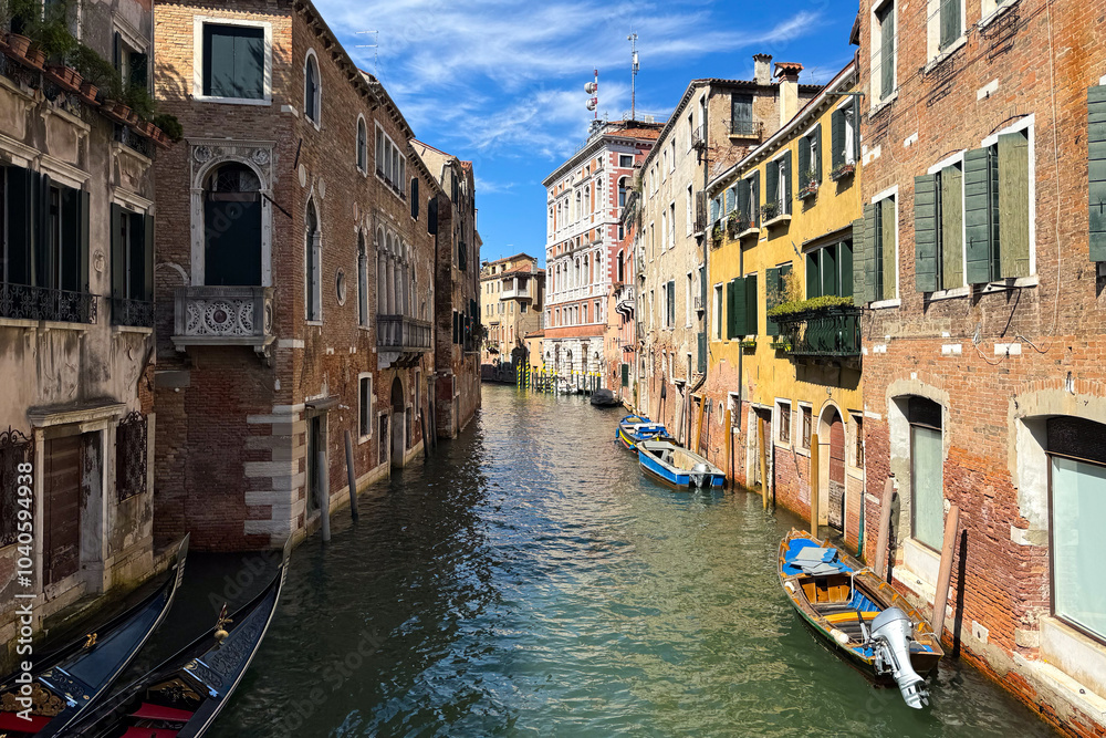 Romantic and one of the most beautiful places of Italy -magic Venice. Venetian streets-canals and gondolas Romantic and one of the most beautiful places of Italy -magic Venice. Venetian streets-canals and gondolas