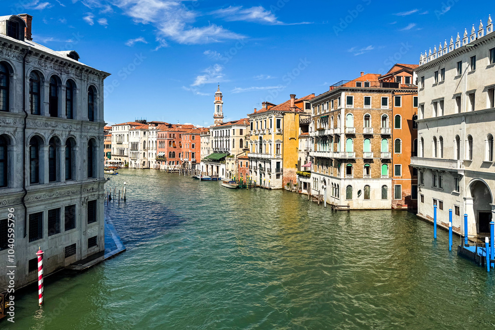 Grand Canal at day in Venice city in italy. Grand Canal at day in Venice city in italy.