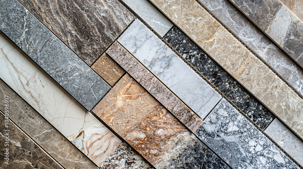 diverse marble and granite tile samples arranged artistically diverse marble and granite tile samples arranged artistically