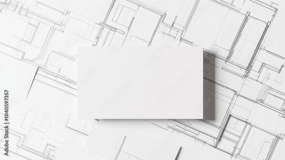 Elegant Business Card Mockup on Architectural Blueprints, Exuding Creative Professionalism | Ultra-Detailed Luxury Photo Elegant Business Card Mockup on Architectural Blueprints, Exuding Creative Professionalism | Ultra-Detailed Luxury Photo