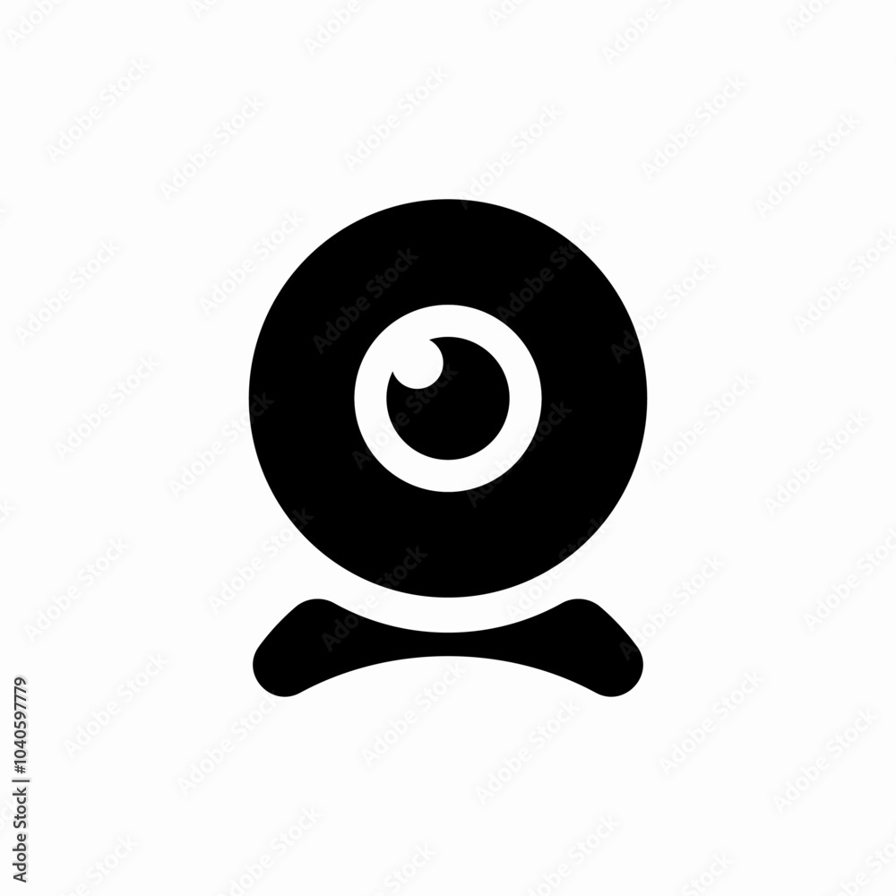circular webcam icon sign vector circular webcam icon sign vector