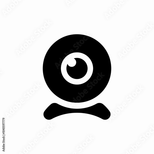 circular webcam icon sign vector