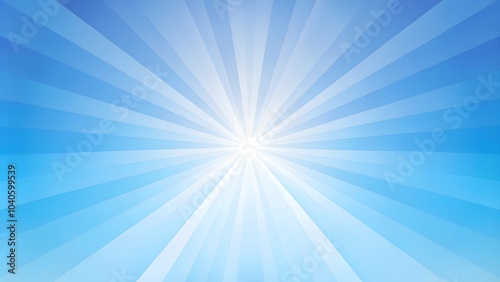 Radiant blue starburst abstract background with light rays