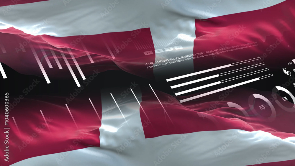 custom made wallpaper toronto digitalDenmark flag - Waving flag on report analytics data statement