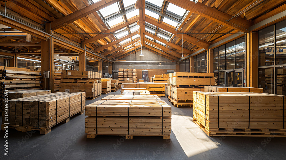 logistics center featuring methodically arranged wooden containers logistics center featuring methodically arranged wooden containers