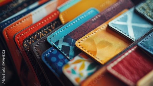 Leather Wallet with Colorful Designs