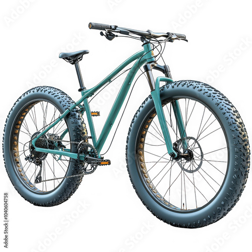 Obraz na płótnie Green Mountain Bike isolated on transparent background, png file, no background png file w salonie