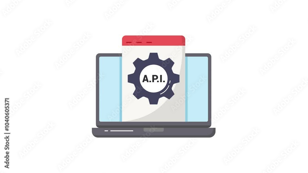 API icon animation for video motion graphics API icon animation for video motion graphics