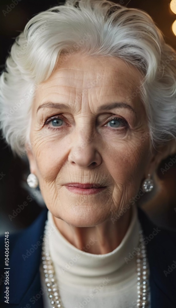 Sophisticated older French woman is in the open air. Demeanor reveals a lifetime of experiences and reflections, embodying grace and wisdom. Well-groomed woman 70 years old with grey hair. AI Sophisticated older French woman is in the open air. Demeanor reveals a lifetime of experiences and reflections, embodying grace and wisdom. Well-groomed woman 70 years old with grey hair. AI