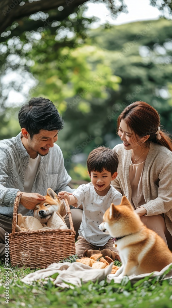 Family Picnic with Dogs