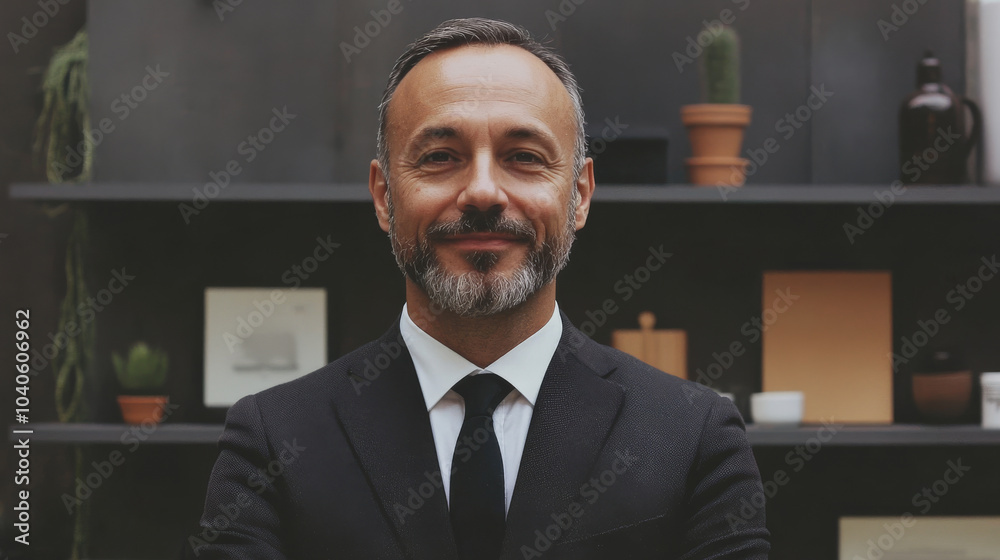 A Confident Businessman in a Modern Office Environment, Ready to Succeed and Inspire A Confident Businessman in a Modern Office Environment, Ready to Succeed and Inspire