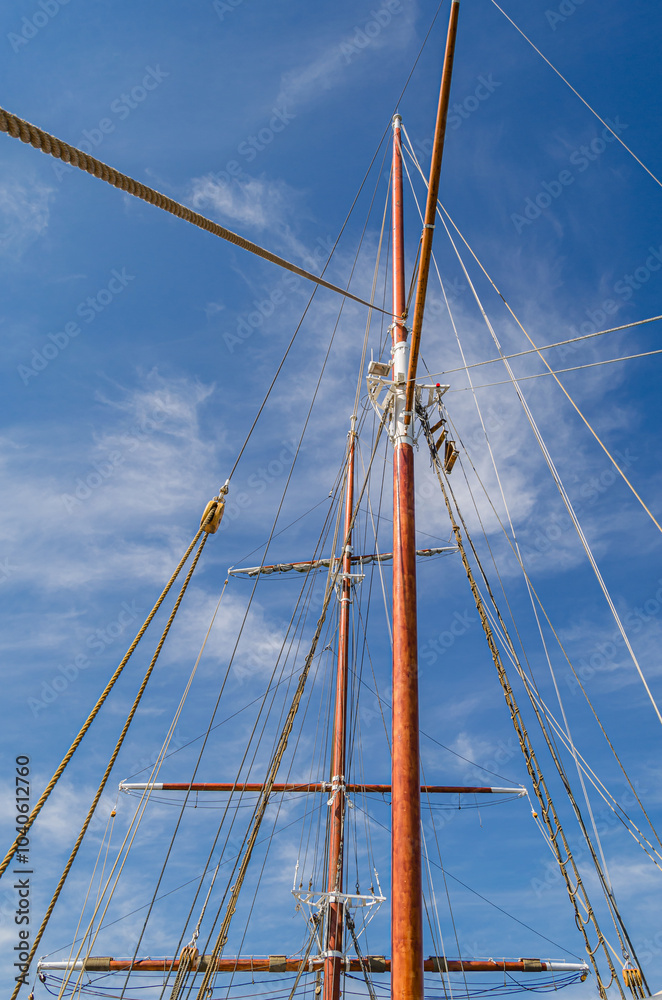 Fototapeta premium Detail of ship masts