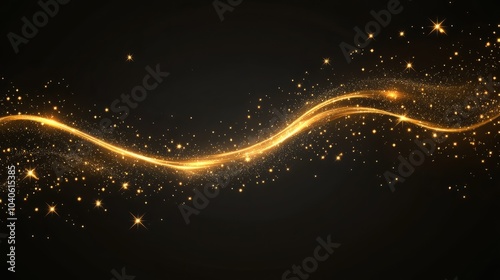 Golden Sparkle Wave
