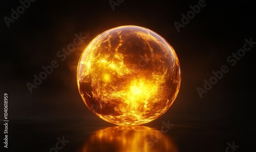 Glowing sphere. Innovation and creativity concept