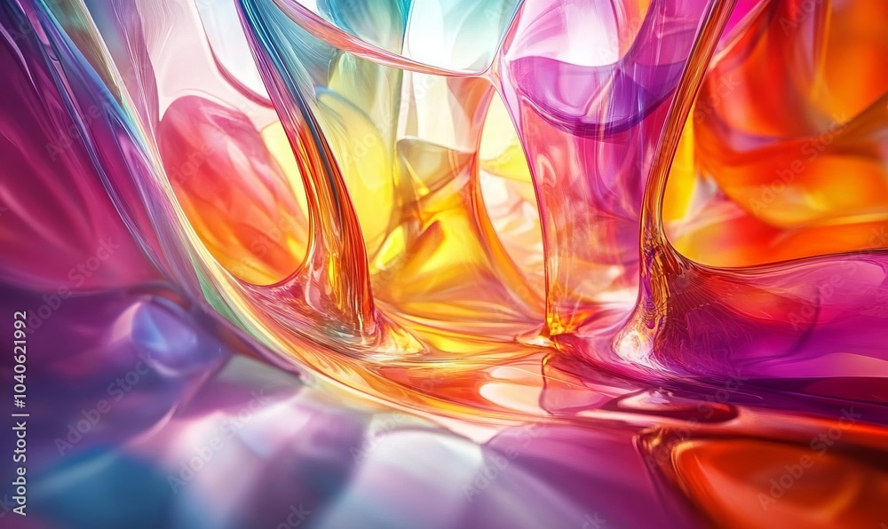 Background of geometric shapes made of glass.