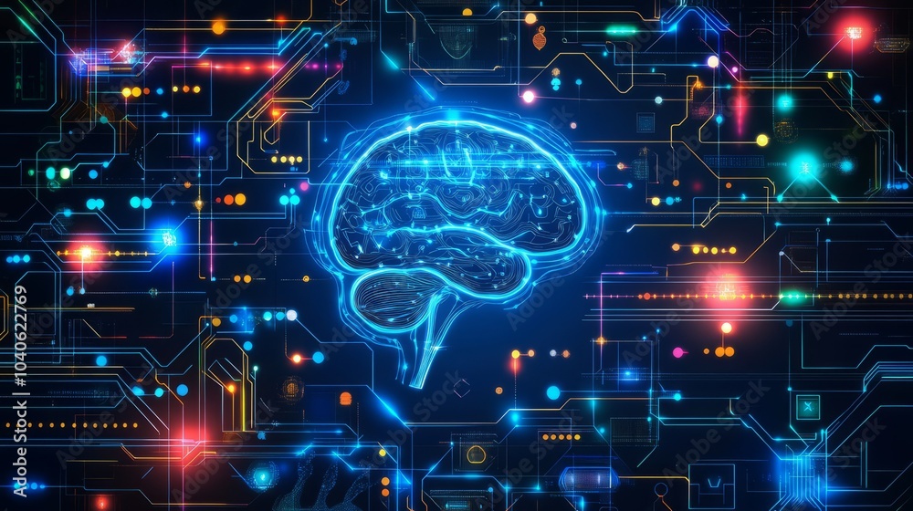 Digital Brain Concept Digital Brain Concept
