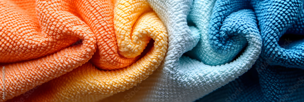 Obraz premium Colorful Microfiber Cleaning Cloths
