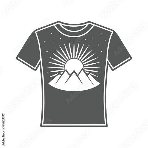 Minimalist T-shirt Outline Vector Design for Apparel Branding