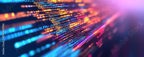 Holographic algorithm coding assistant, glowing code layers, advanced digital workspace