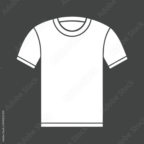 Minimalist T-shirt Outline Vector Design for Apparel Branding