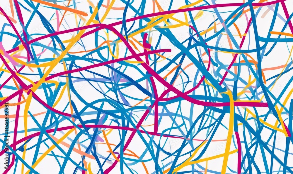 Complex messy connected lines as concept of chaos solving. Process of problem simplifying in mind. Complex messy connected lines as concept of chaos solving. Process of problem simplifying in mind.