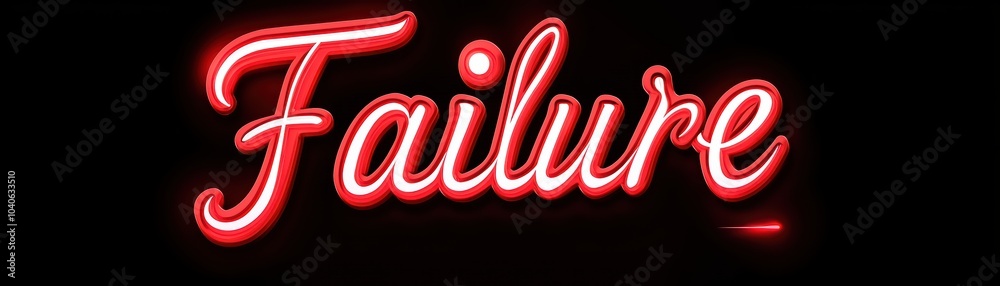 Red neon sign spelling the word 'Failure' on a dark background, symbolizing challenges and setbacks. Red neon sign spelling the word 'Failure' on a dark background, symbolizing challenges and setbacks.