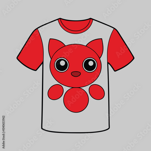 Minimalist T-shirt Outline Vector Design for Apparel Branding