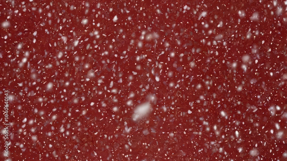 Seamless Winter Snowflake and snow Pattern: Falling White Snowflakes on a red Background for Holiday and Seasonal Designs