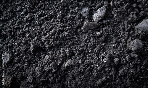 Black or dark gray rough soil-like texture background