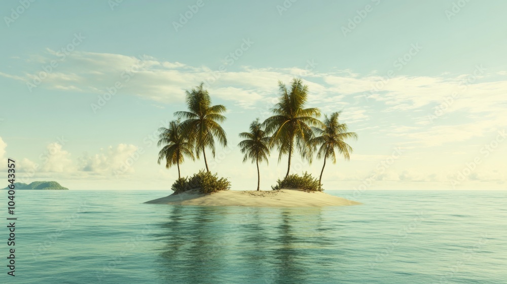 Lone Palm Tree on Remote Beach with Clear Sky and Calm Ocean
Lone Palm Tree on Remote Beach with Clear Sky and Calm Ocean