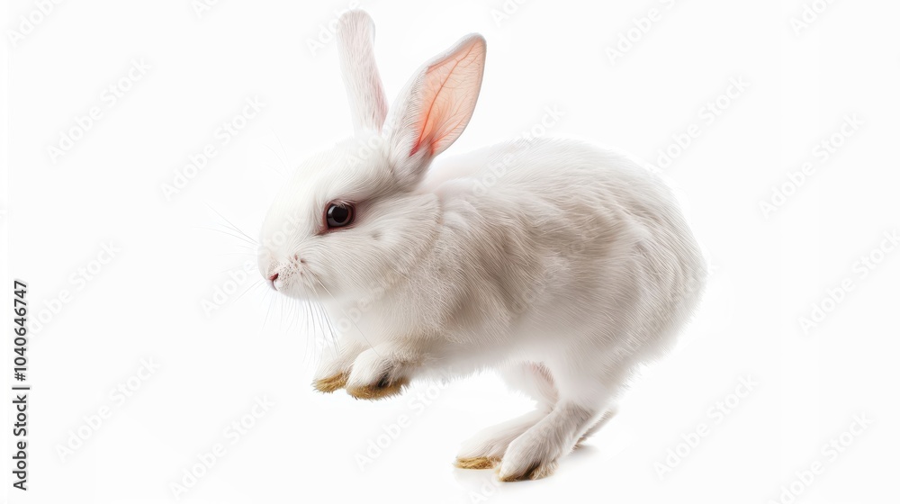 white rabbit. A soft and velvety white rabbit, standing out against a light, delicate background. white rabbit. A soft and velvety white rabbit, standing out against a light, delicate background.