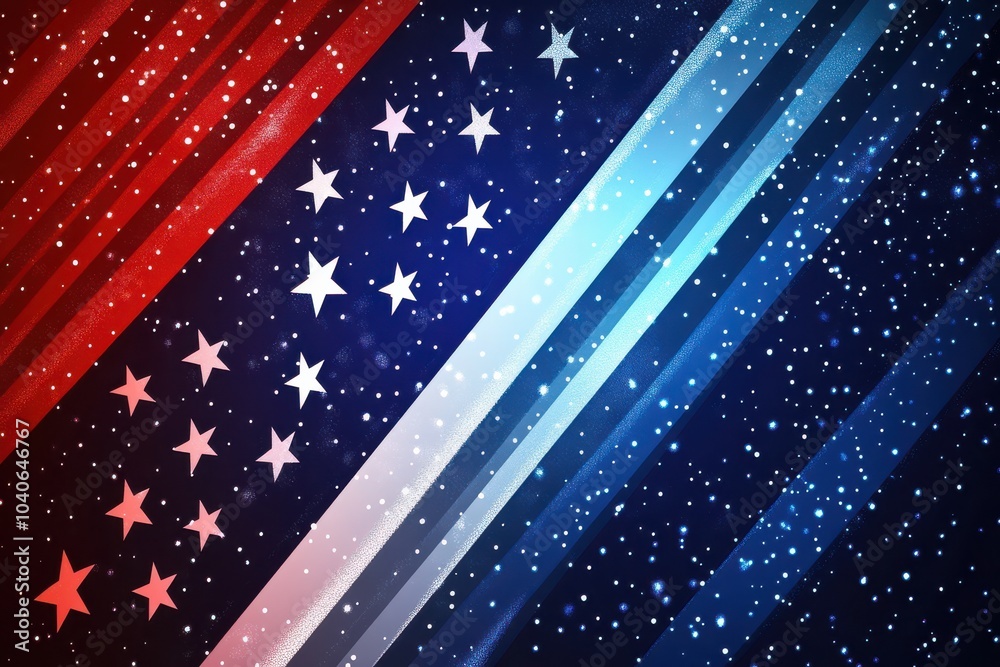 Fototapeta premium American Flag Banner for Sports or Holiday Celebration