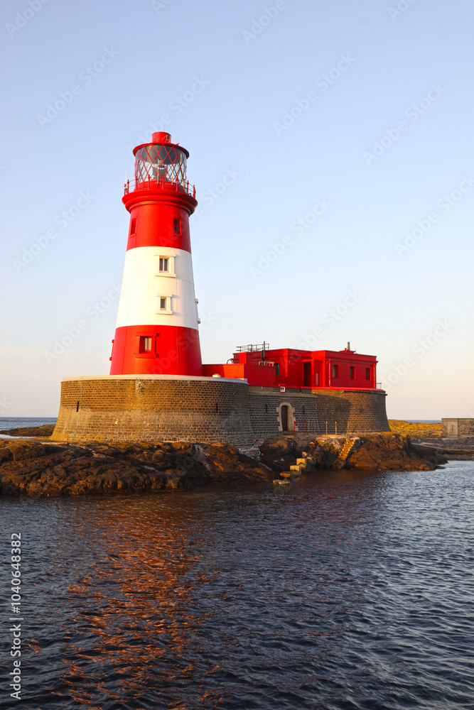 close up of lindesfarne lighthouse close up of lindesfarne lighthouse