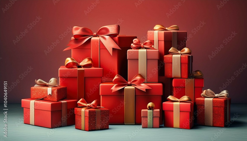 Obraz premium christmas gift boxes