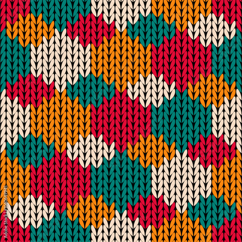 Knitted background pattern wallpaper knitting decorative print handmade textile knitting handiwork