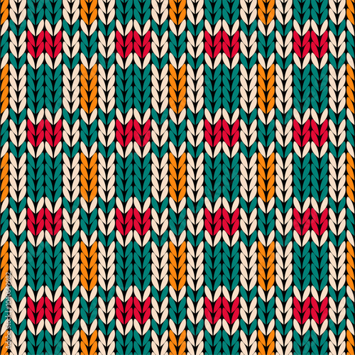Knitted background pattern wallpaper knitting decorative print handmade textile knitting handiwork