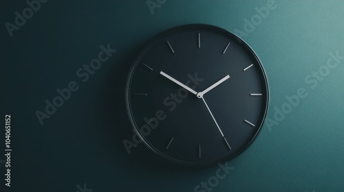 Wallpaper Mural A stylish wall clock with sleek design and minimalistic features, symbolizing the passage of time and precision, Timekeeping scene Torontodigital.ca