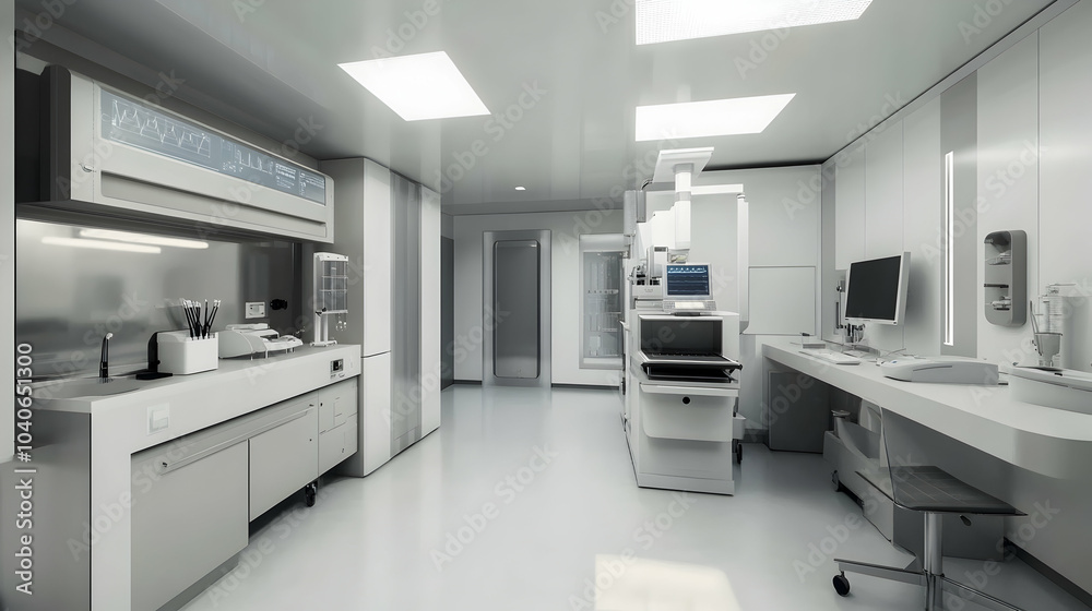 A modern medical laboratory equipped with high-tech AI-powered diagnostic tools - A modern medical laboratory equipped with high-tech AI-powered diagnostic tools -
