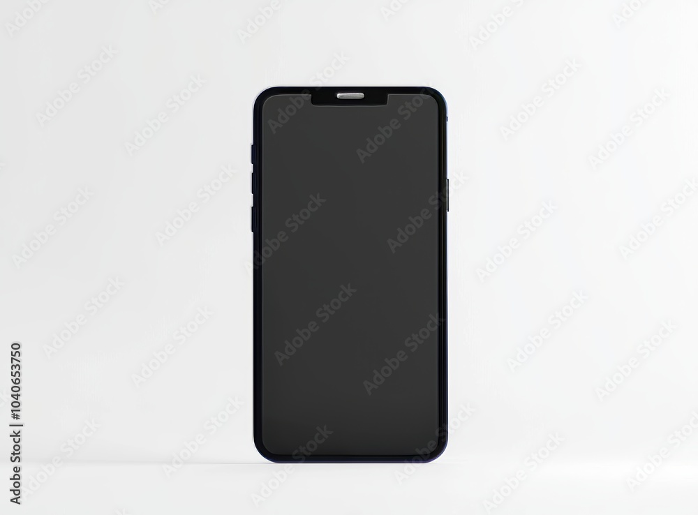 Isolated on a transparent background, this smartphone mockup displays a blue color. Isolated on a transparent background, this smartphone mockup displays a blue color.