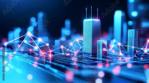 A 5G wireless network, high-speed internet, cloud computing, financial services, synchronized data, global connectivity, smart cities, Gen by AI, and other technologies.