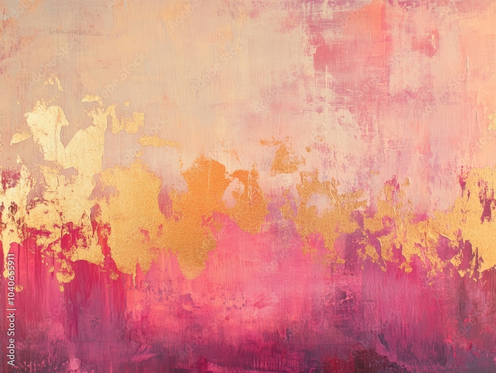 A vibrant and striking abstract composition featuring pink and gold hues This soft backdrop in pastel tones is delicate and unique with a texture of shimmering color transitions A vibrant and striking abstract composition featuring pink and gold hues This soft backdrop in pastel tones is delicate and unique with a texture of shimmering color transitions
