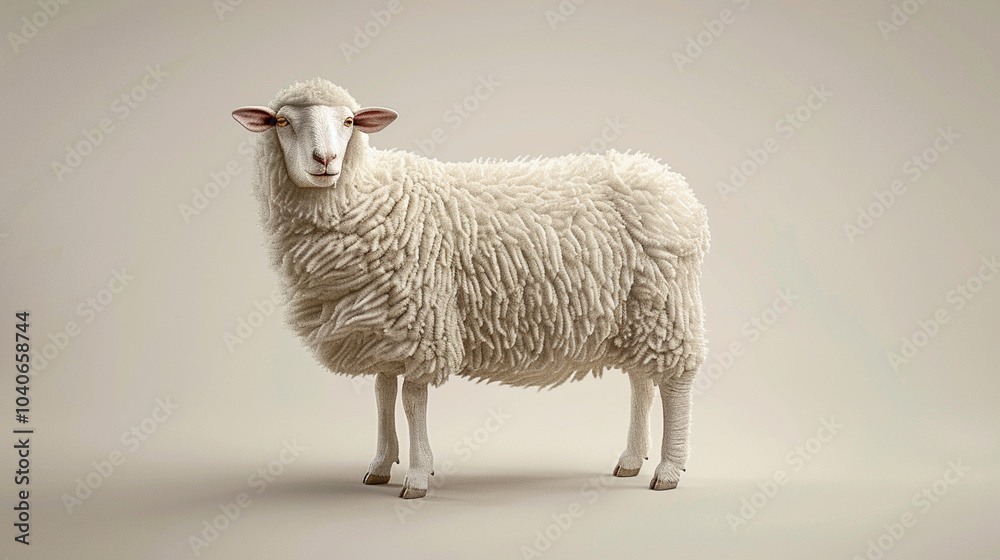 Fototapeta premium Simple sheep illustration for Eid ul Adha. 