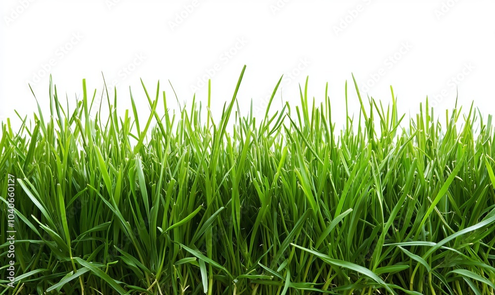 Obraz premium green grass on white background