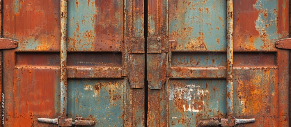 Old And Rusty Door Of Sea Freight Containers Old And Rusty Door Of Sea Freight Containers