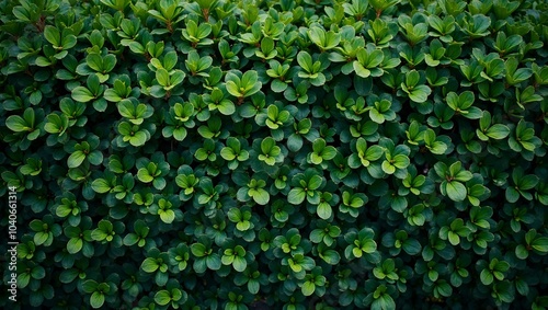 Wallpaper Mural Lush boxwood leaves in deep green hues creating a structured formal garden background Torontodigital.ca