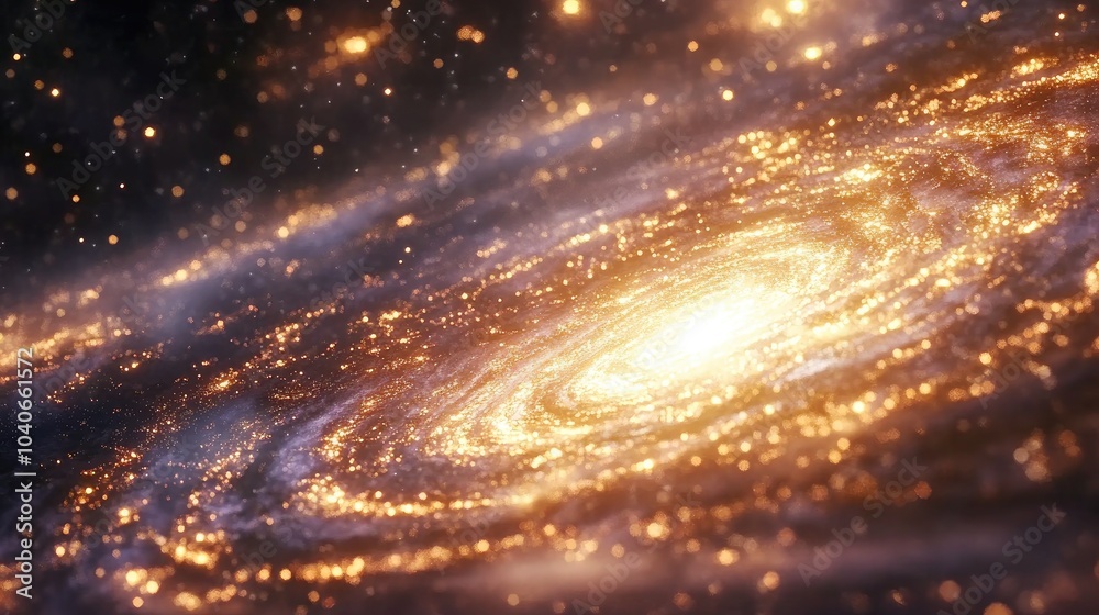 Naklejka premium 3D cartoon depiction of stars within a galaxy in open space