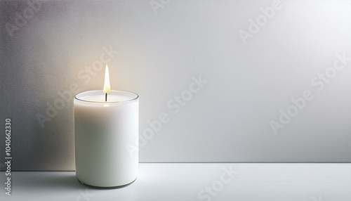Wallpaper Mural 白い背景にシンプルな白いキャンドルが立っている Torontodigital.ca