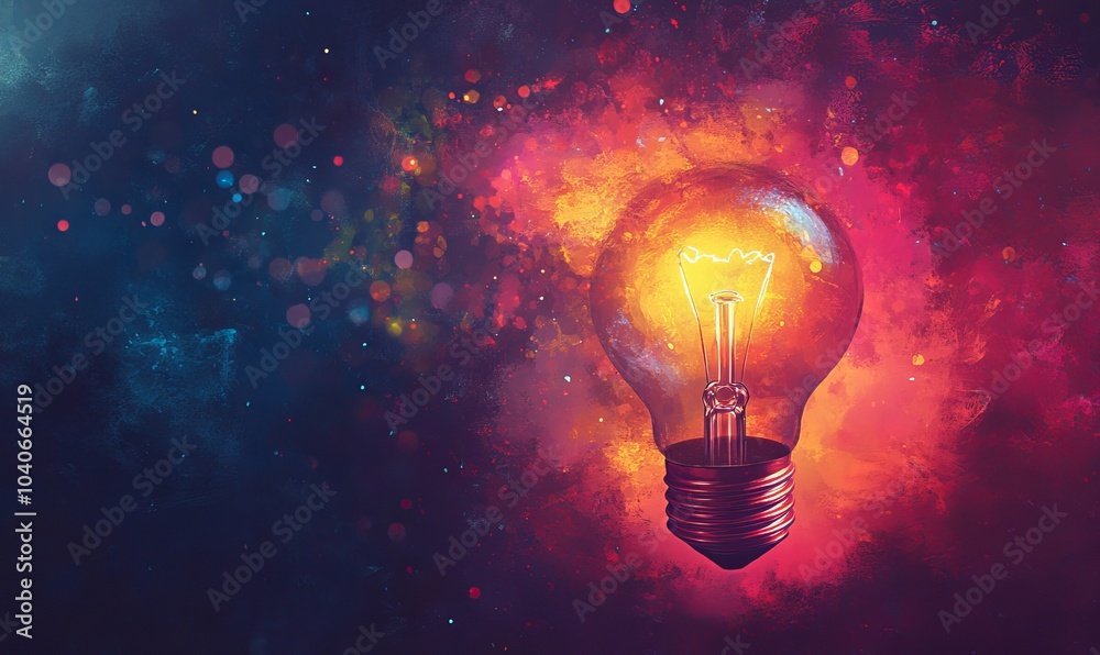 illuminated light bulb symbolizing creative breakthrough and innovation concept digital illustration illuminated light bulb symbolizing creative breakthrough and innovation concept digital illustration